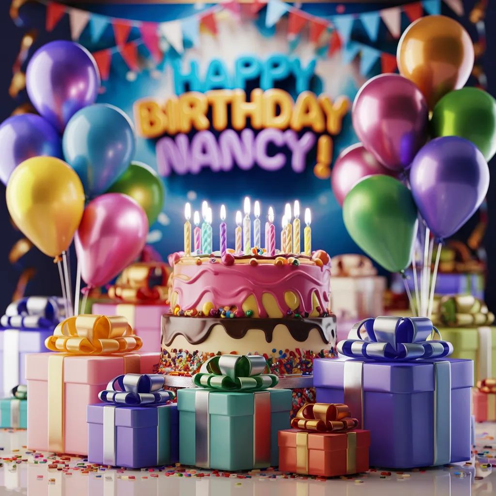 Premium Happy Birthday Printed Banner – Multicolor Cake & Gift Artwork